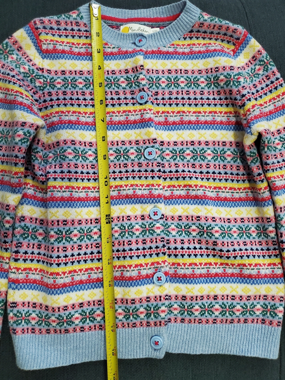 Mini Boden Fair Isle Cardigan 9-10 - Picture 3 of 4